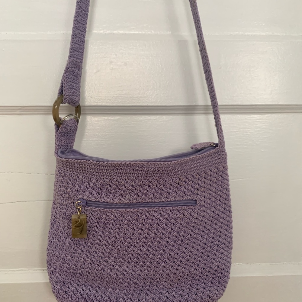 Lavender Crochet Shoulder Bag